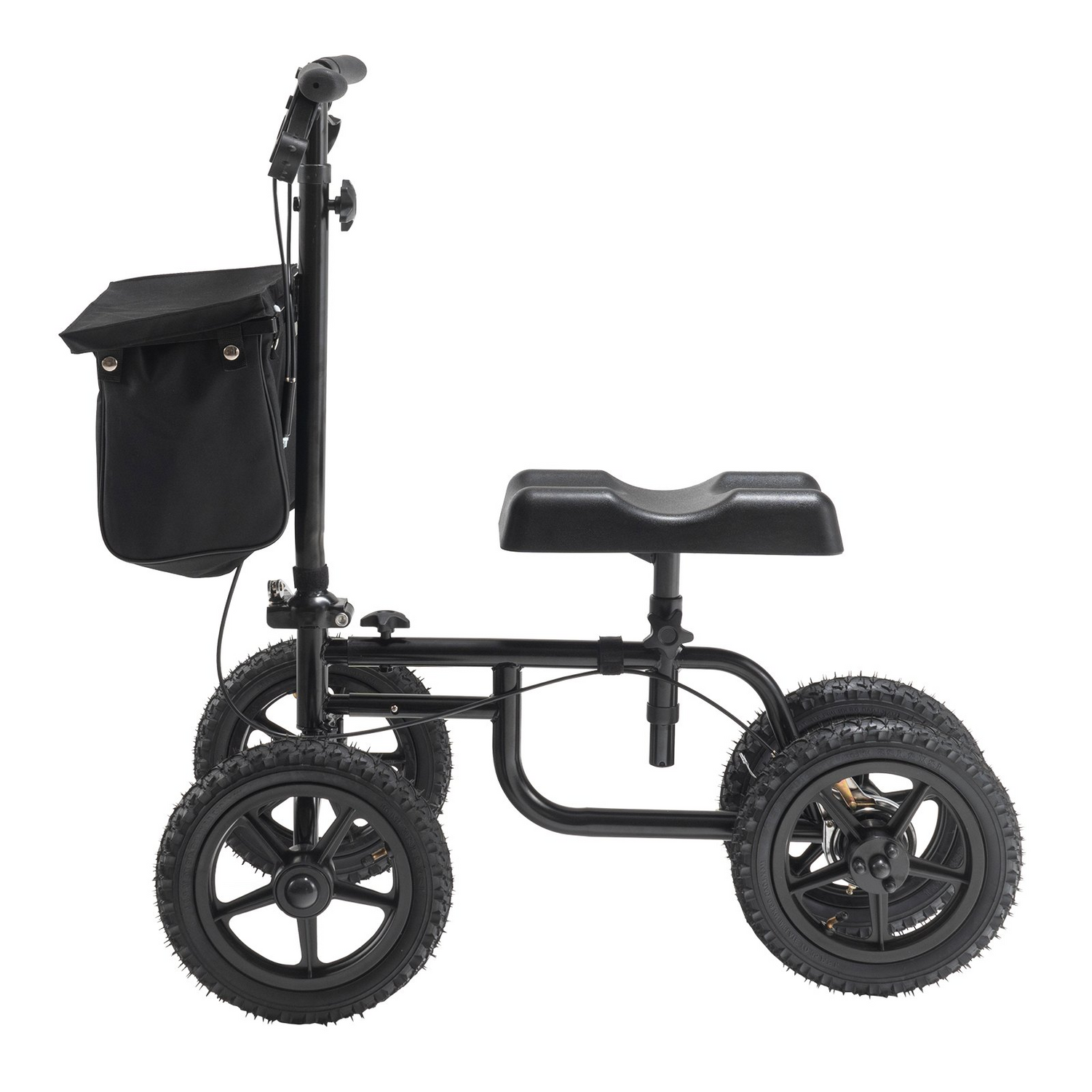 Start2Finish VEVOR folding knee scooter with 12-inch all-terrain wheels, adjustable handlebar, knee pad, and dual brakes for leg recovery