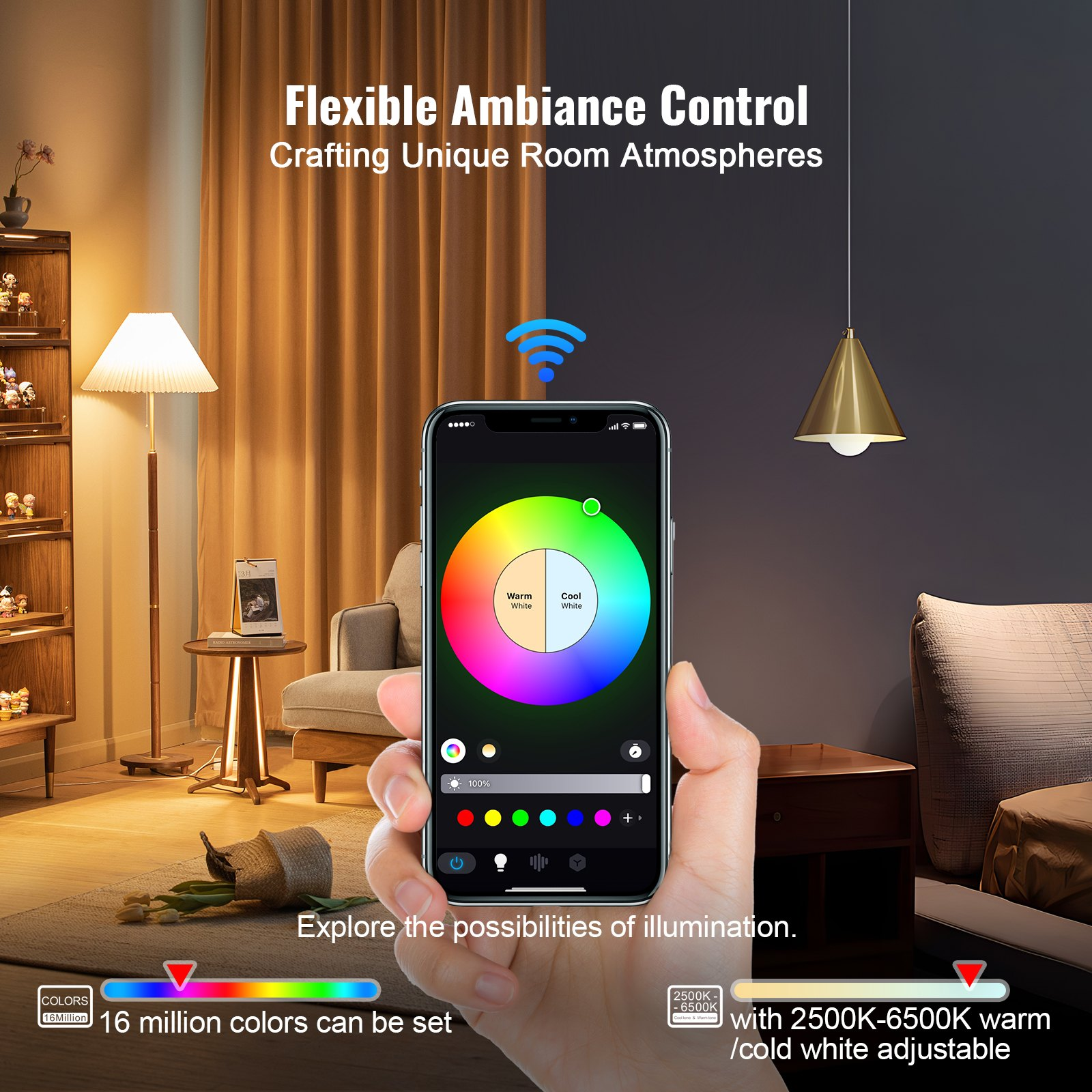 Start2Finish VEVOR Smart Light Bulbs 4-pack, multicolor LED bulbs with smart control, compatible with Alexa, Google Assistant, iOS, Android.