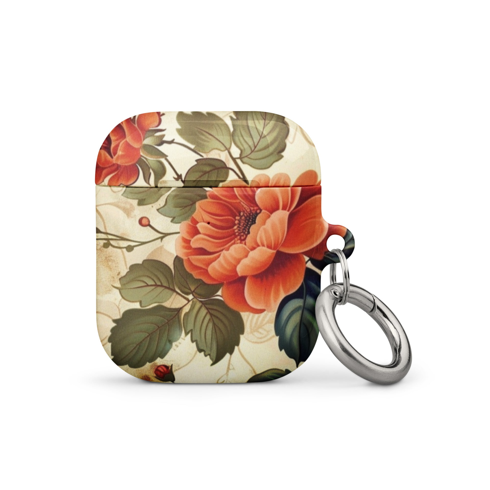 Start2Finish Flowers 2 AirPods case with colorful floral design, made of durable silicone for electronic accessories.