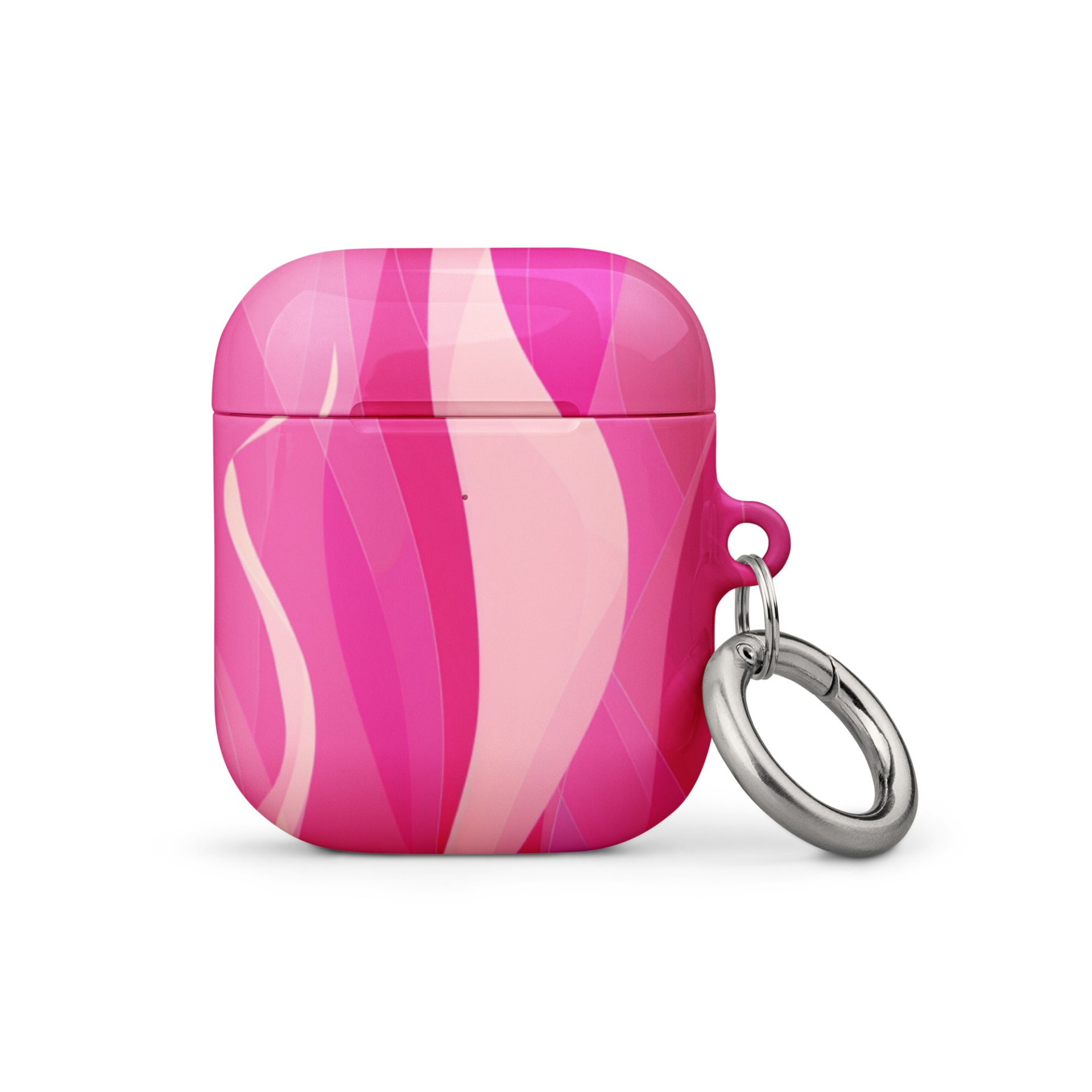 Fuchsia AirPods case by Start2Finish in a vibrant pink color, designed to protect and stylishly store AirPods.