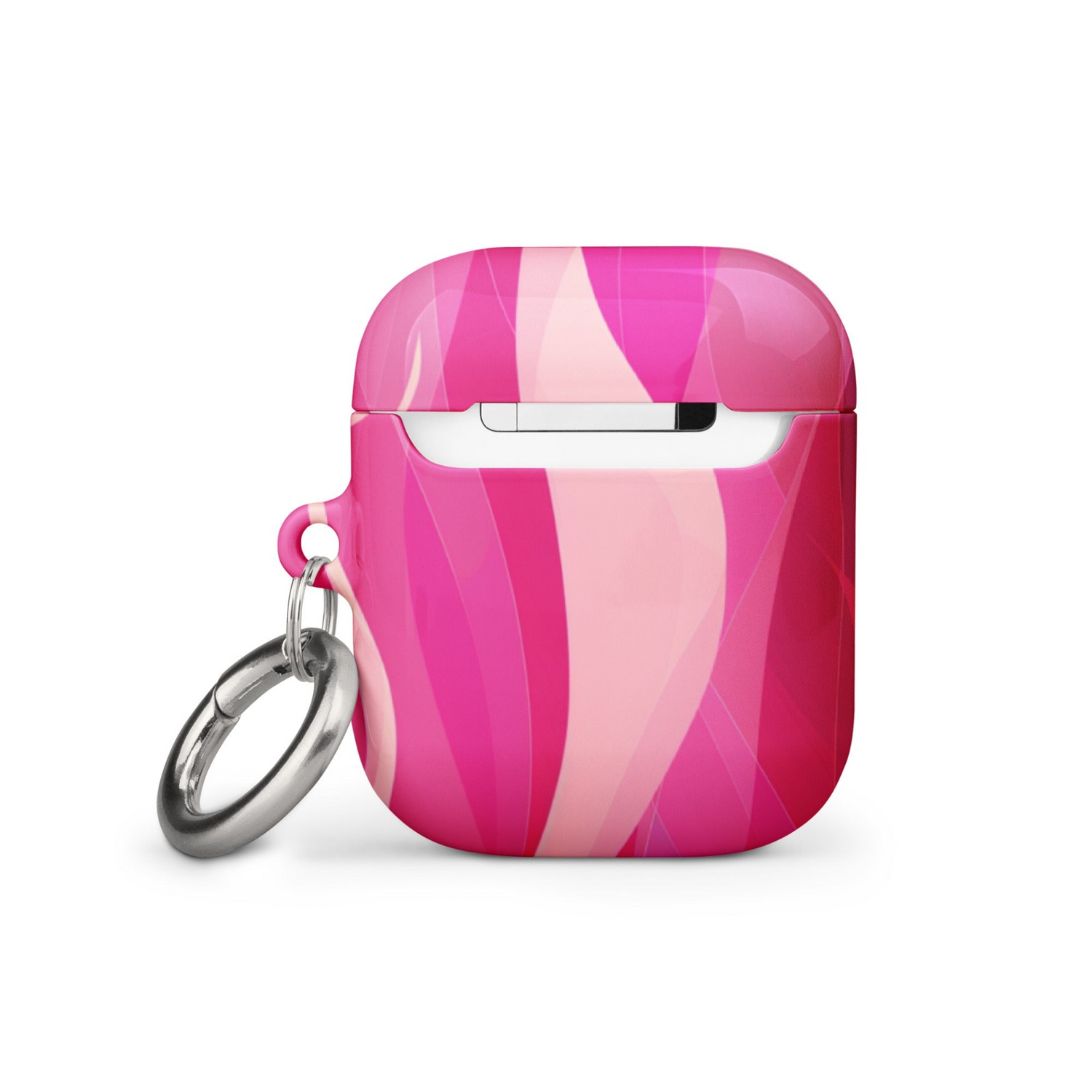 Fuchsia-colored Start2Finish AirPods case with a smooth, soft silicone exterior, designed to protect and decorate AirPods.