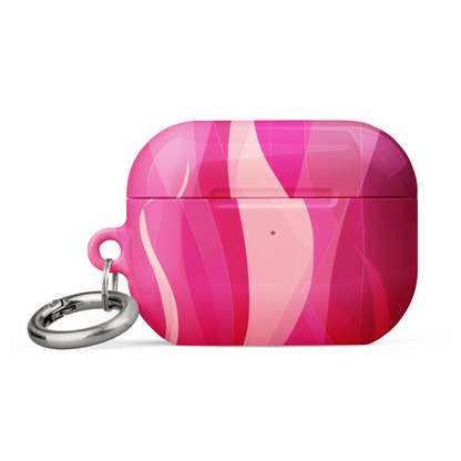 Fuchsia silicone case for AirPods by Start2Finish, showing the vibrant protective cover fitted on AirPods charging case.