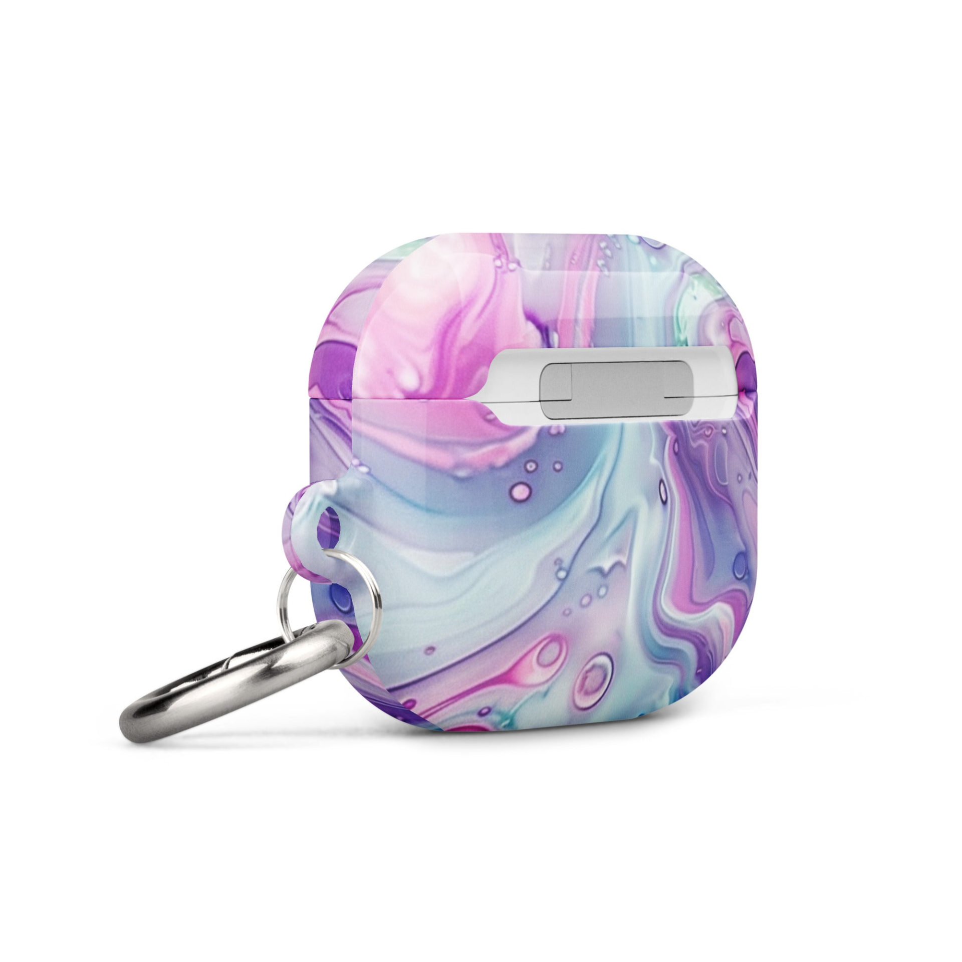Pastel marble AirPods case by Start2Finish, stylish protective cover with a soft pastel marble design for AirPods.