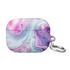 Pastel marble AirPods case by Start2Finish, showing a smooth, pastel-colored marble design protecting wireless earbuds.