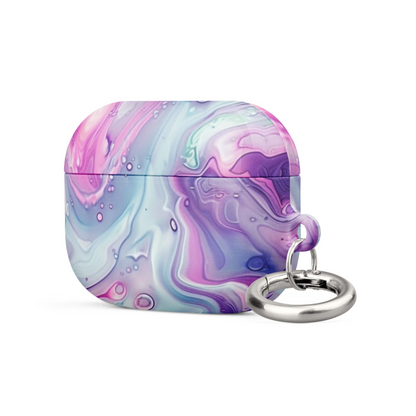 Pastel marble AirPods case by Start2Finish, featuring a stylish, smooth surface with a pastel-colored marble pattern for electronic accessories.