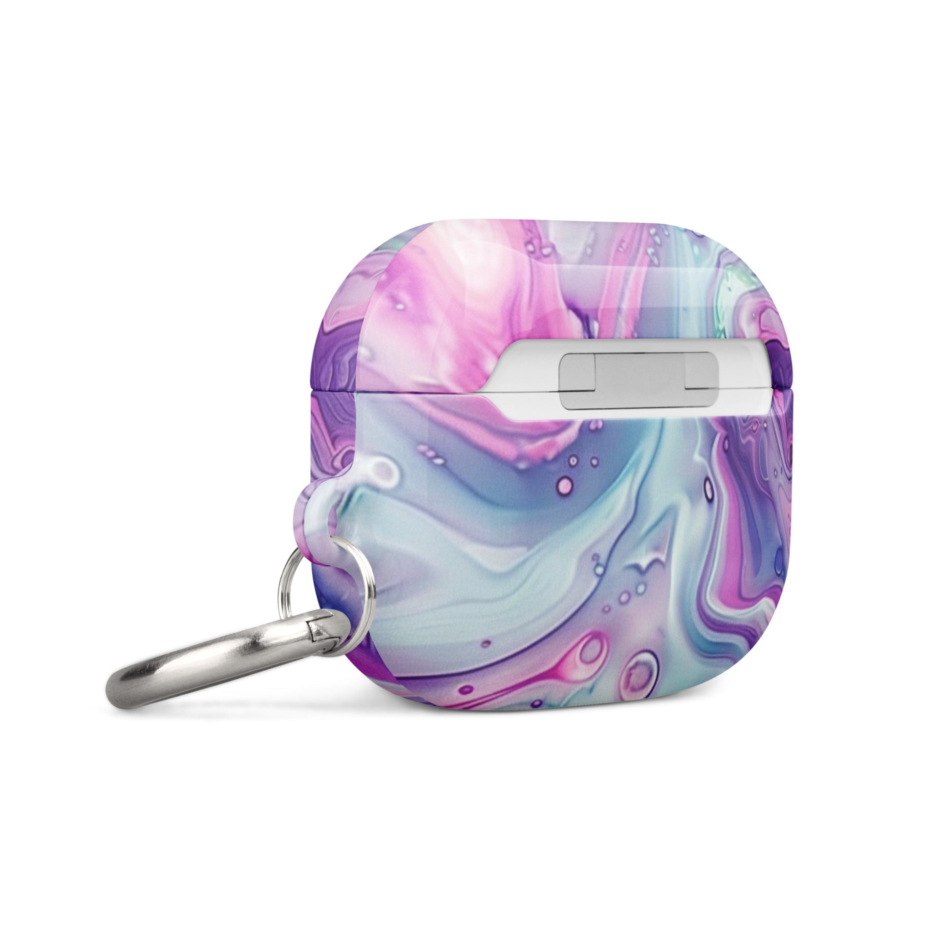 Pastel marble AirPods case by Start2Finish, soft pink and white design protects AirPods with stylish marble pattern.