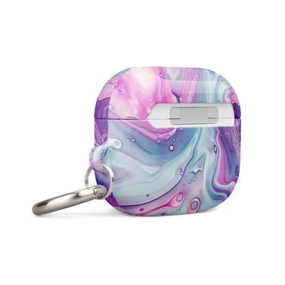 Pastel marble AirPods case by Start2Finish, soft pink and white design protects AirPods with stylish marble pattern.