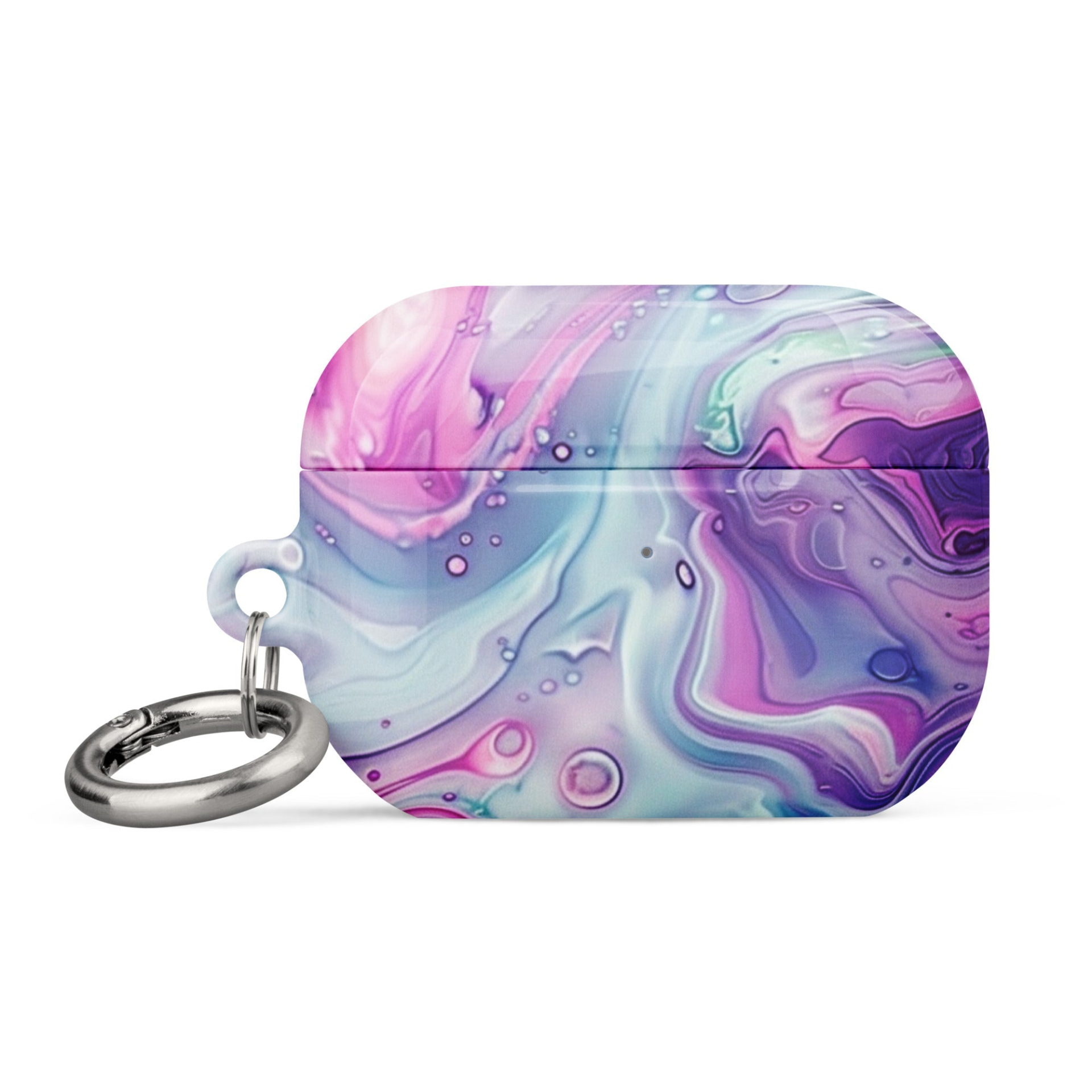 Pastel marble AirPods case by Start2Finish, featuring a stylish pink and white marble design for electronic accessories.