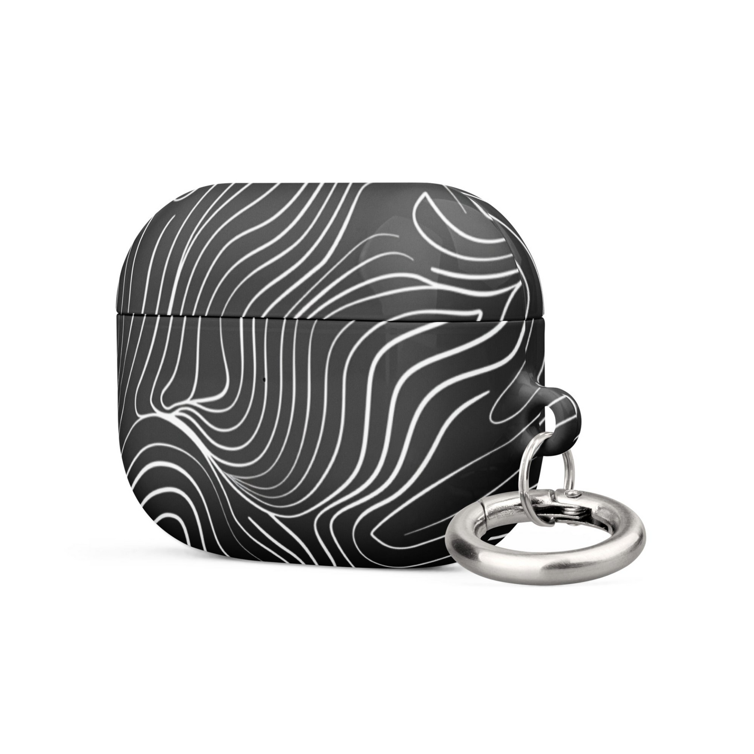 Start2Finish monochromatic AirPods case in sleek electronic style, protecting and accessorizing your wireless earbuds.