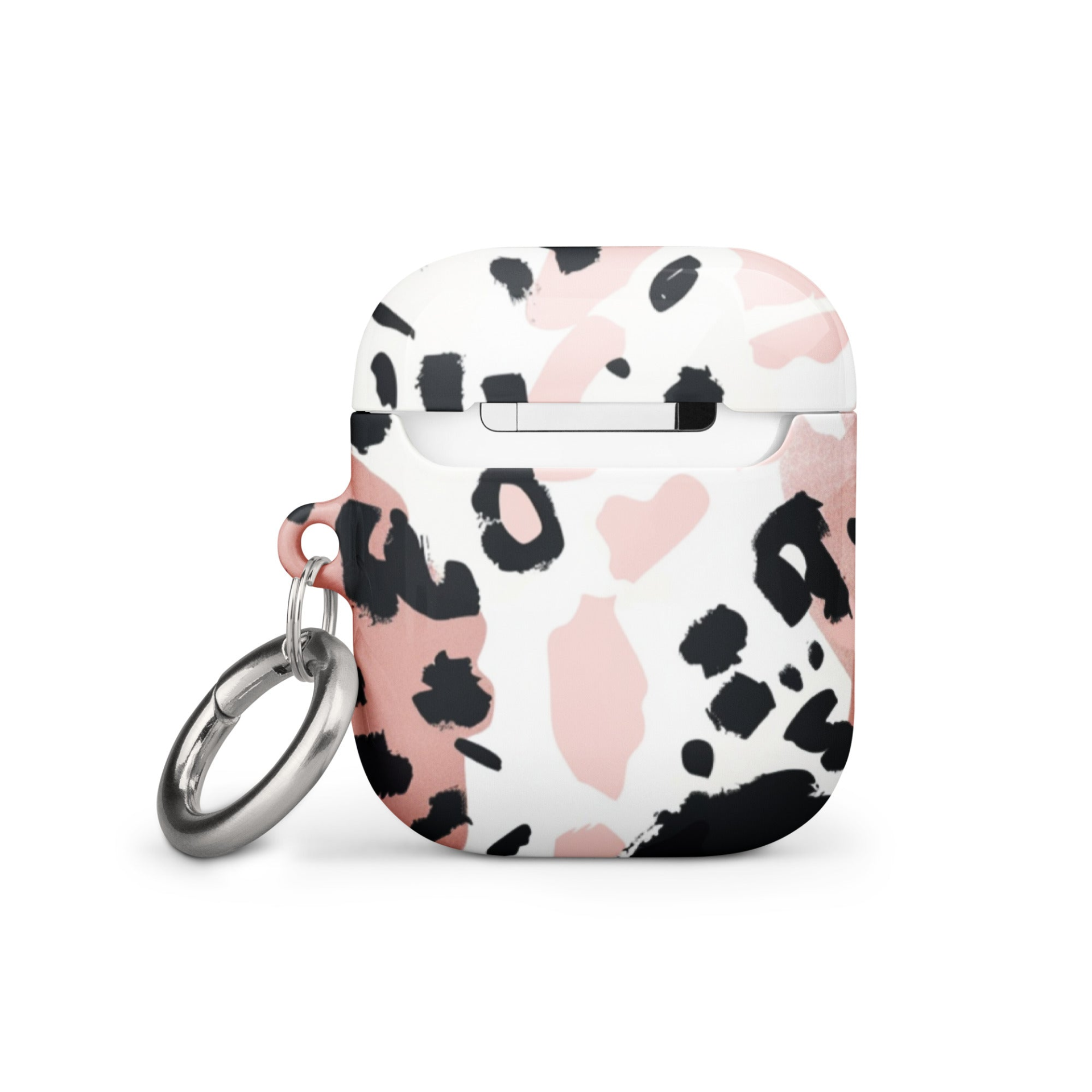 Leopard print case for AirPods by Start2Finish, showing the stylish animal pattern on a protective electronic accessory.