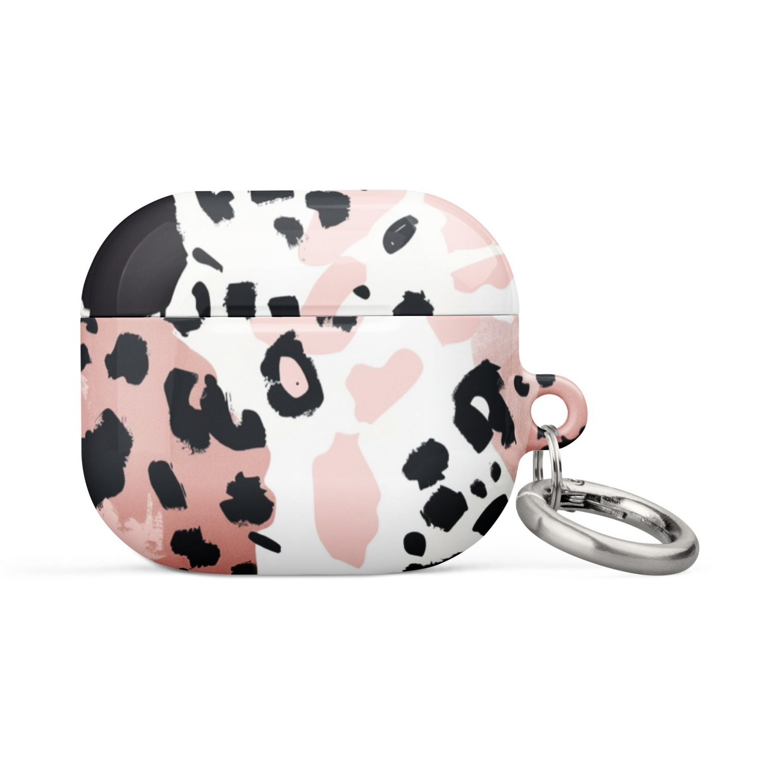 Leopard print AirPods case by Start2Finish, protective electronic accessory with stylish animal pattern and snug fit.