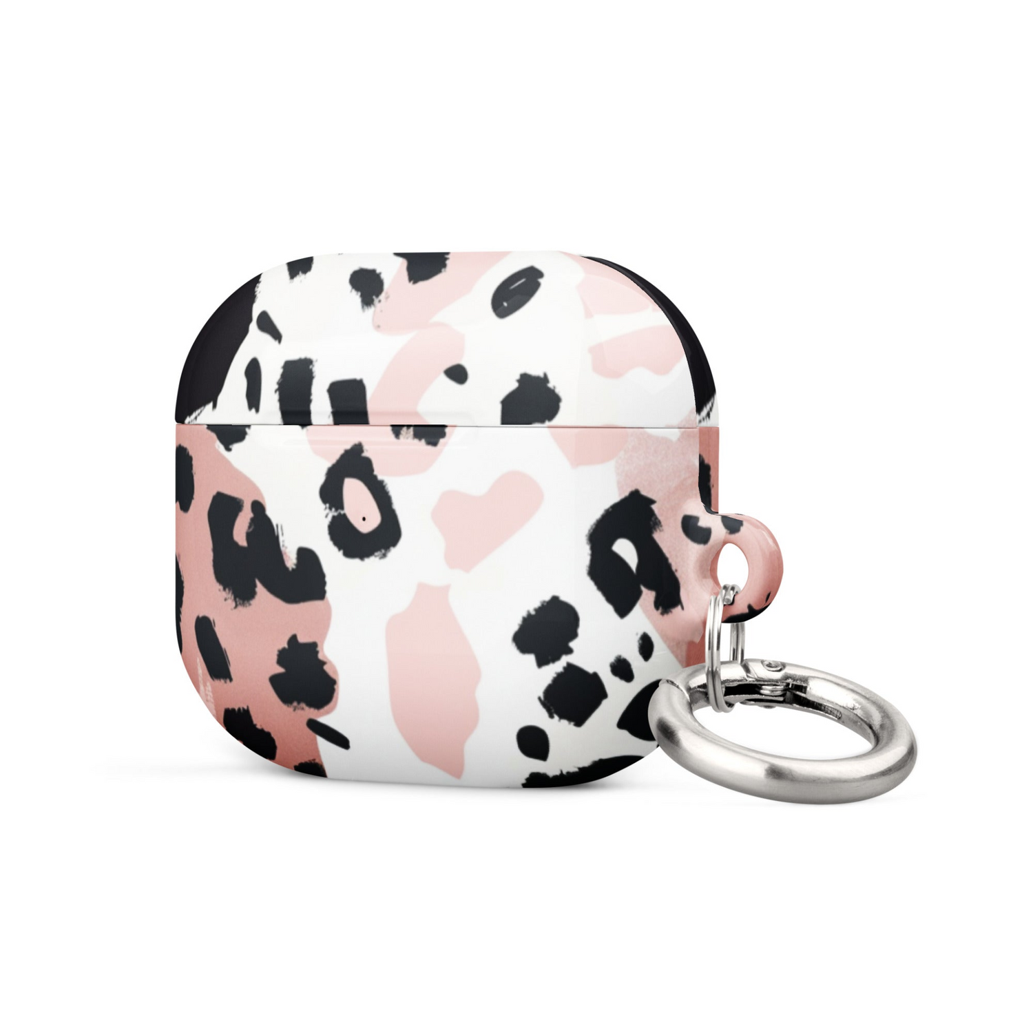 Leopard print case for AirPods by Start2Finish, protective electronic accessory with stylish animal print design.