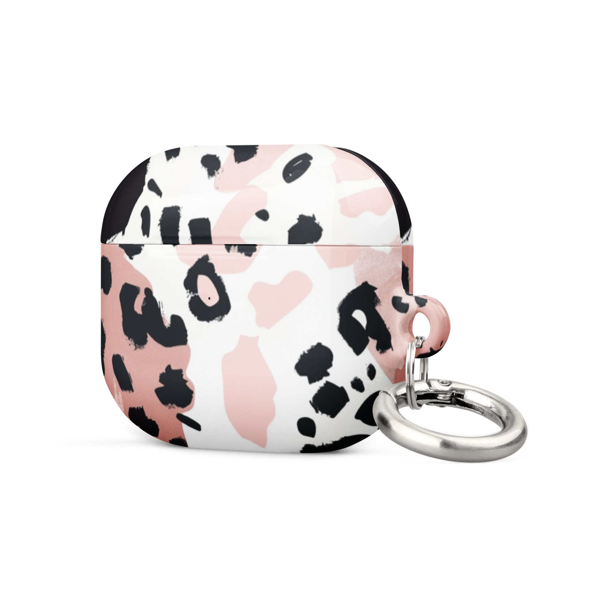 Leopard print case for AirPods by Start2Finish, protective electronic accessory with stylish animal print design.