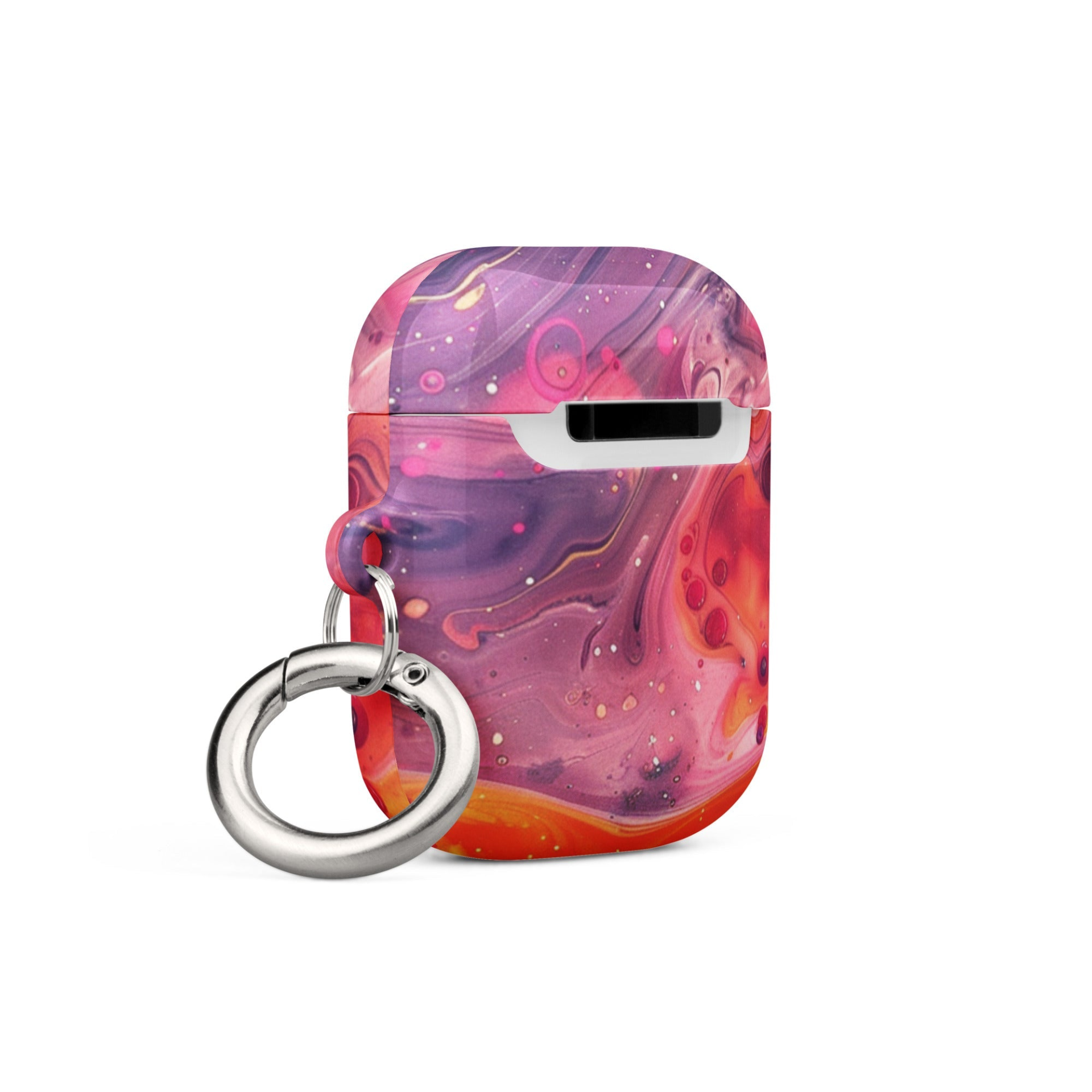 Colorful Rainbow Swirl AirPods case by Start2Finish, featuring a vibrant, swirling design for electronic accessories.