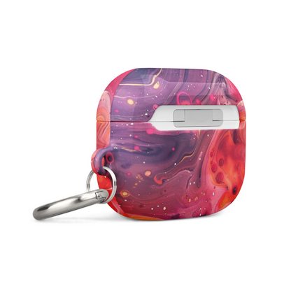 Colorful rainbow swirl case for AirPods by Start2Finish, featuring vibrant, swirling design to protect and personalize your wireless earbuds.