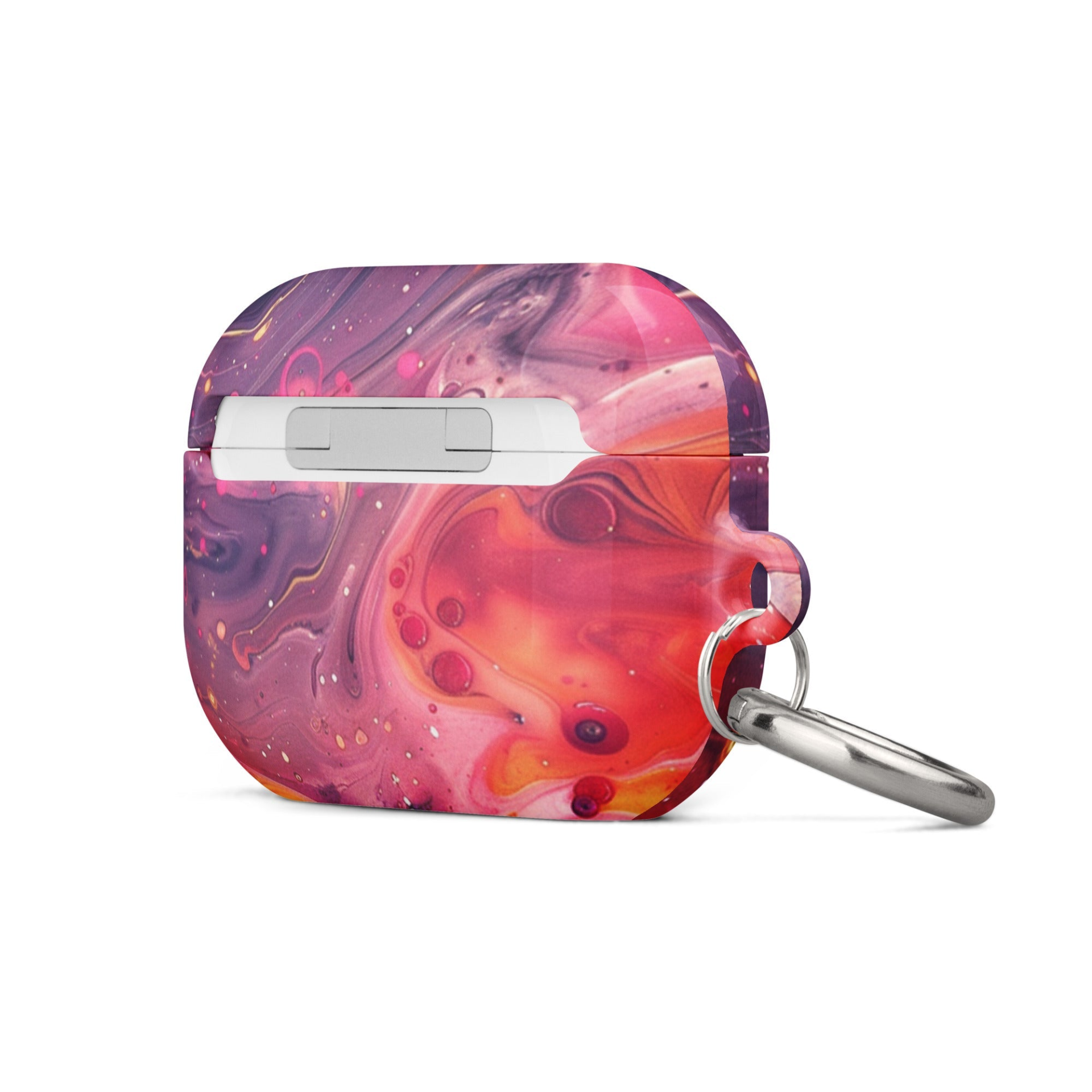 Colorful Rainbow Swirl AirPods case by Start2Finish, featuring vibrant swirl design and snug fit for AirPods electronics protection.
