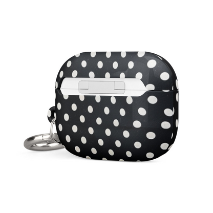 Start2Finish Drops case for AirPods, black protective silicone cover with precise cutouts for charging port and sensors.
