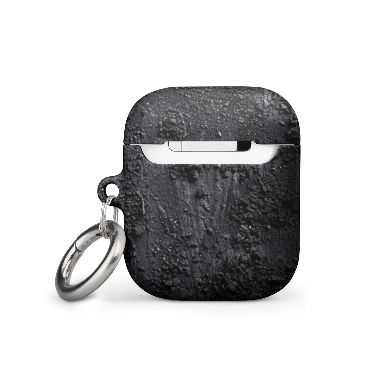 Start2Finish moon surface case for AirPods, featuring a textured lunar design, protecting wireless earbuds with a celestial theme.