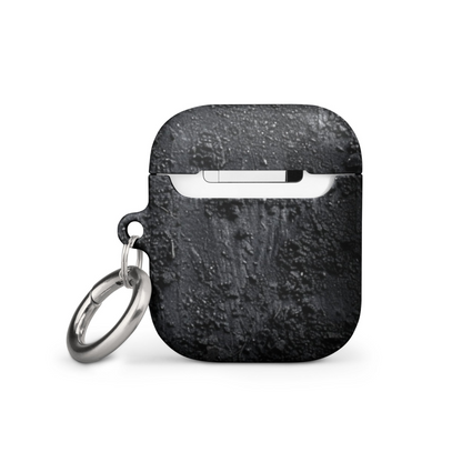 Start2Finish moon surface case for AirPods, featuring a textured lunar design, protecting wireless earbuds with a celestial theme.