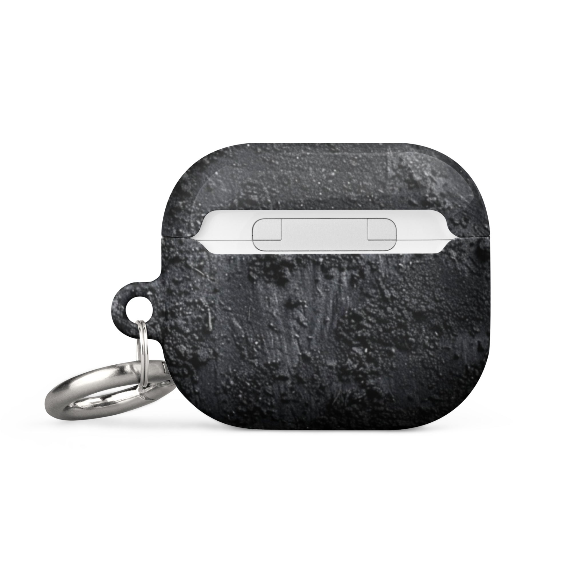 Start2Finish Moon Surface case for AirPods with detailed lunar texture, protective electronic accessory for wireless earbuds.