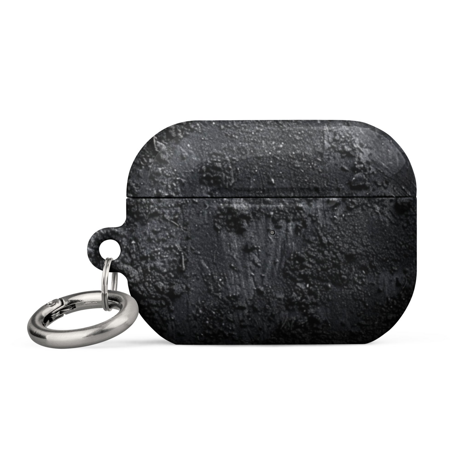 Start2Finish Moon Surface case for AirPods, black electronics cover with moon crater design, fits AirPods charging case.