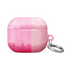Pink palette case for AirPods by Start2Finish, soft silicone cover with colorful palette design, protects wireless earbuds.