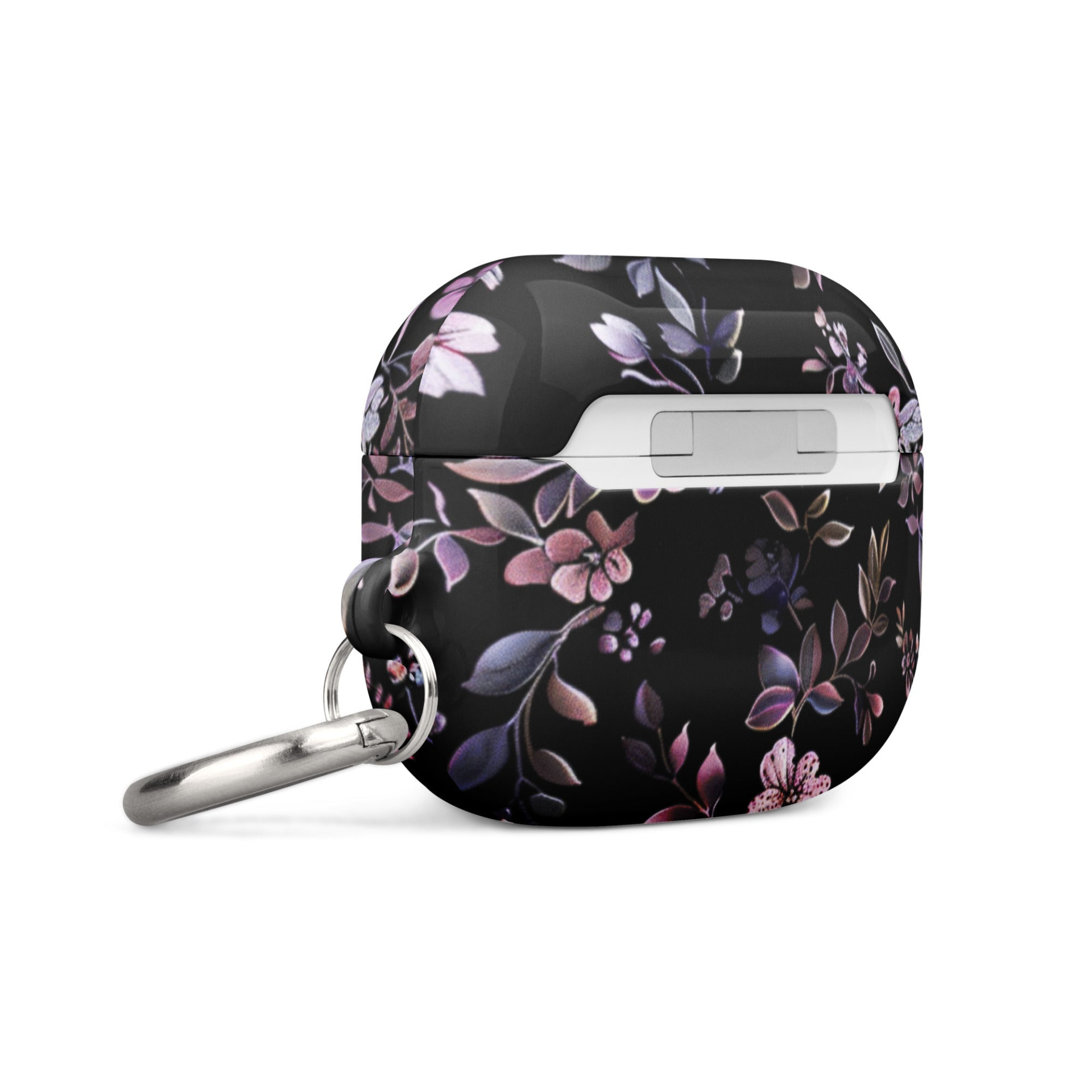 Start2Finish black floral case for AirPods, stylish protective cover with floral pattern, designed for AirPods charging case.