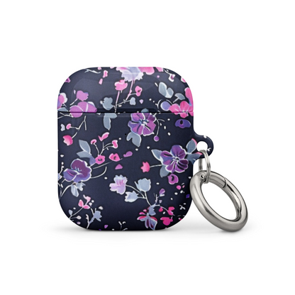 Start2Finish floral case for AirPods with vibrant flower pattern, protective silicone cover for wireless earbuds.