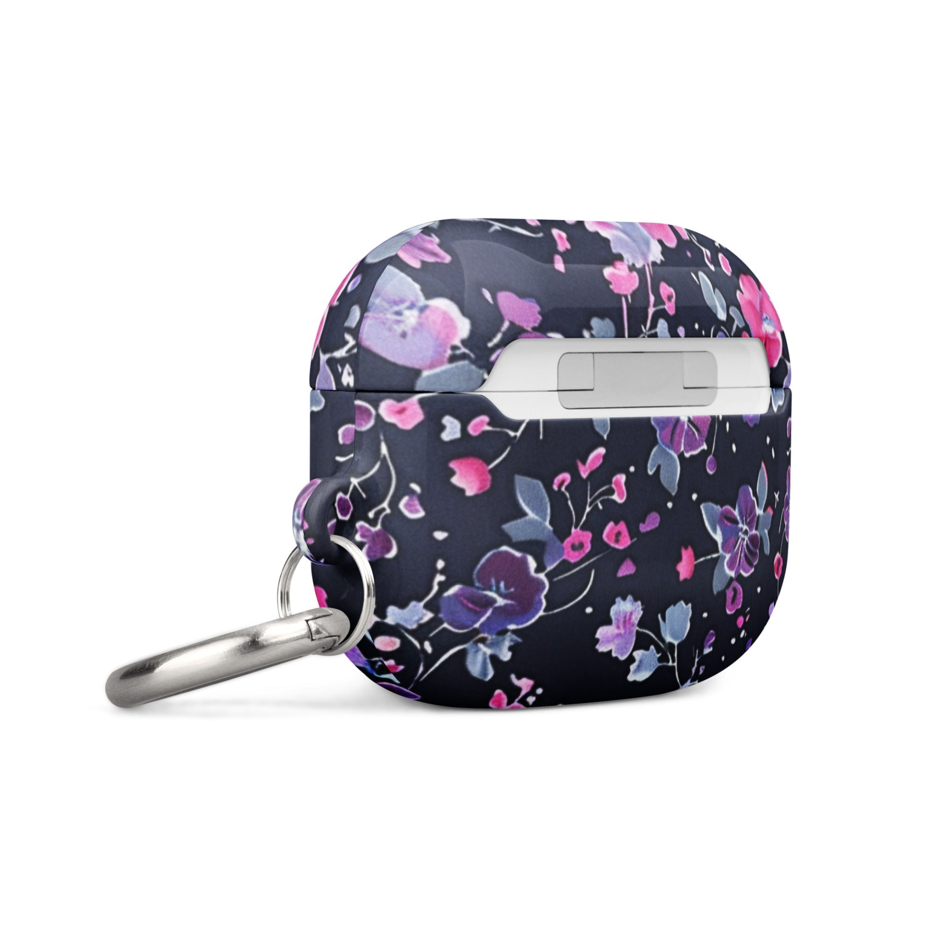 Start2Finish floral case for AirPods with vibrant flower pattern, protective silicone cover, designed for wireless earbud charging.