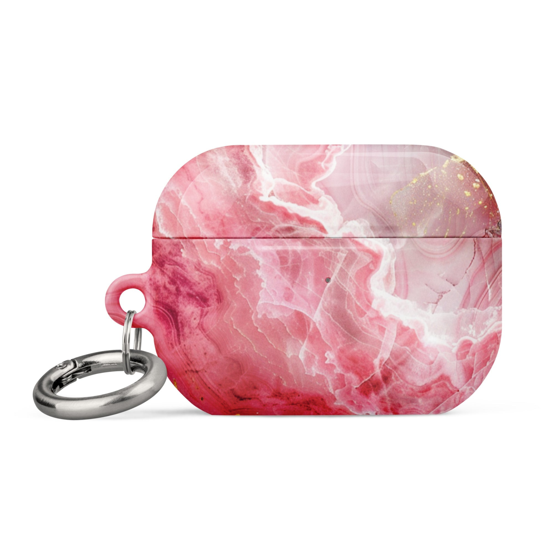 Pink marble AirPods case by Start2Finish, featuring a stylish, protective cover with a marble pattern for electronic accessories.