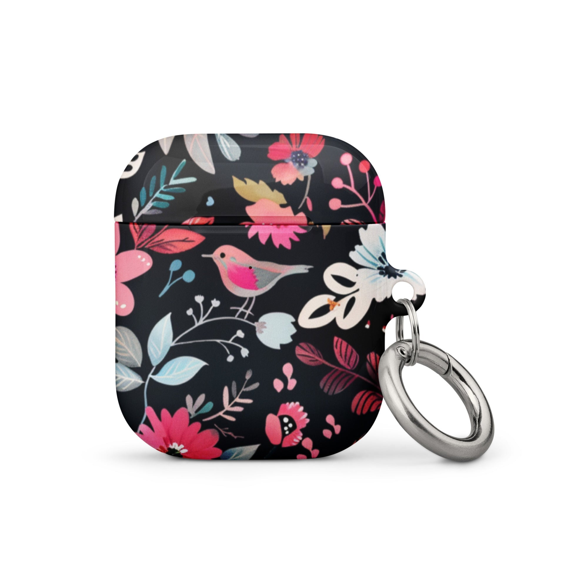 Pink and blue protective case for AirPods by Start2Finish, featuring a colorful, easy-to-spot design for electronic accessories.
