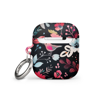 Pink and blue Start2Finish case for AirPods, soft silicone cover with colorful design, protecting wireless earbuds.