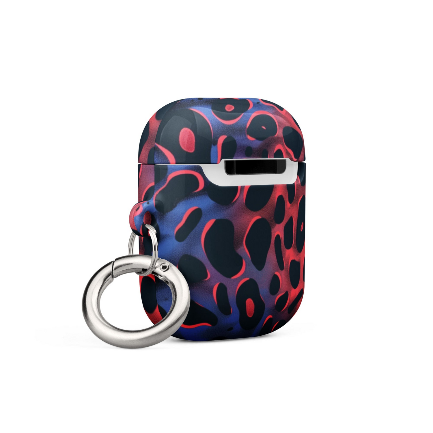 Start2Finish Leopard Spots case for AirPods with black spots on a tan background, showcasing a stylish protective electronics cover.