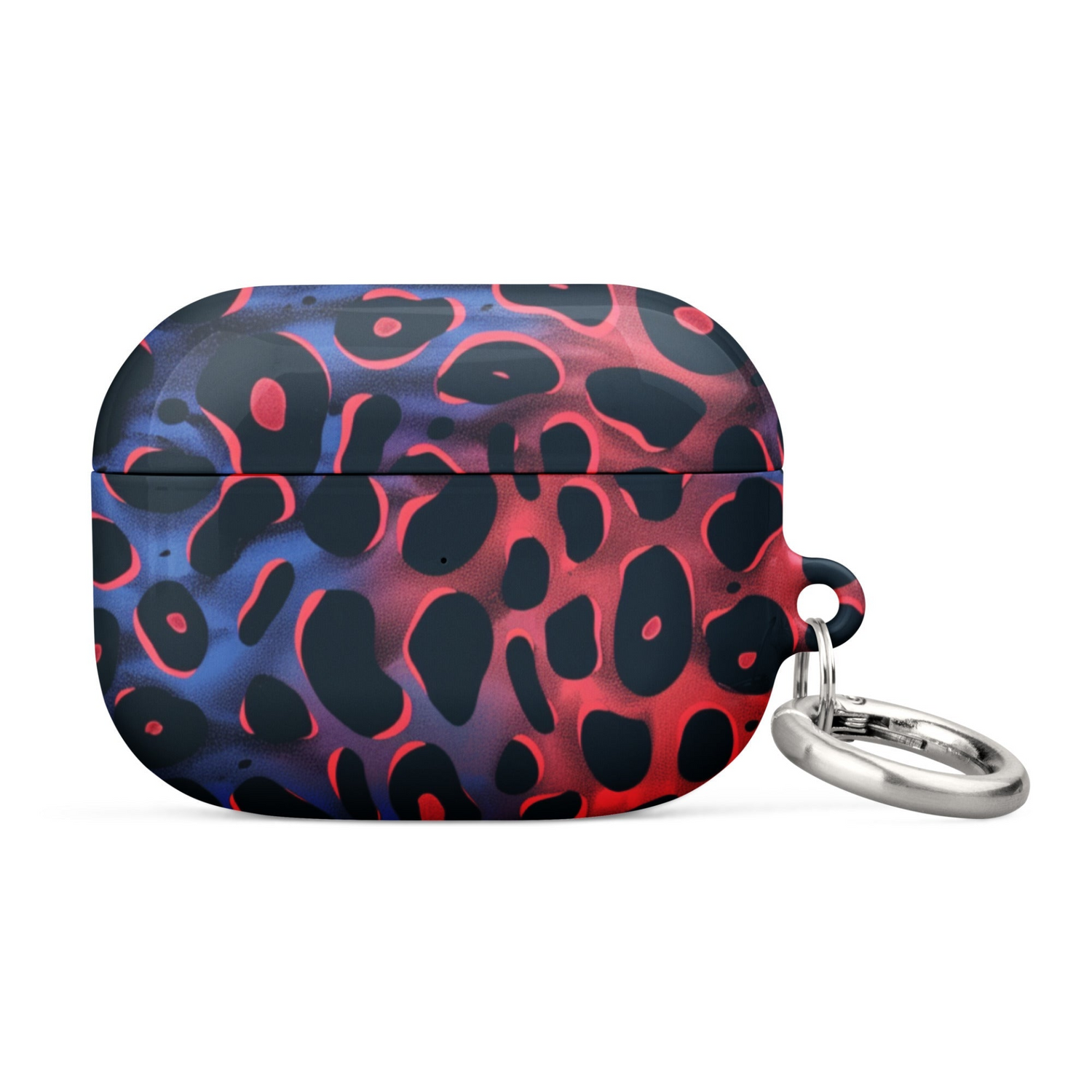 Start2Finish leopard spots case for AirPods with stylish black and beige animal print design, protective electronic accessory.