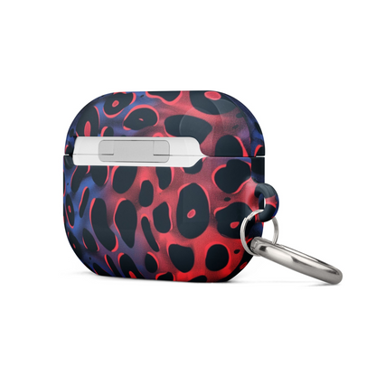 Start2Finish leopard spots case for AirPods showing a stylish black and tan leopard print design on a protective electronics cover.