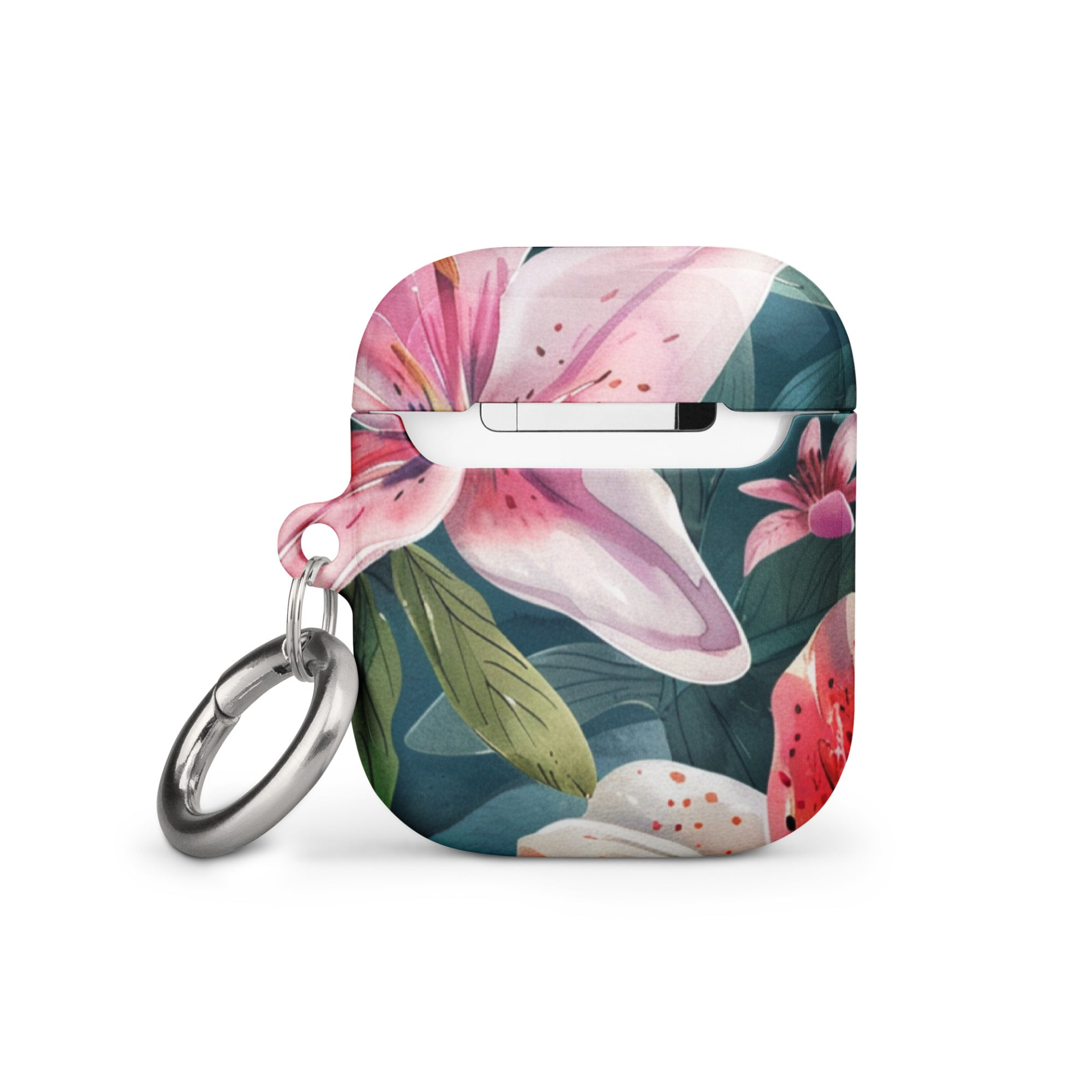 Start2Finish Lily case for AirPods, stylish floral-designed protective cover for wireless earbuds, in vibrant colors.