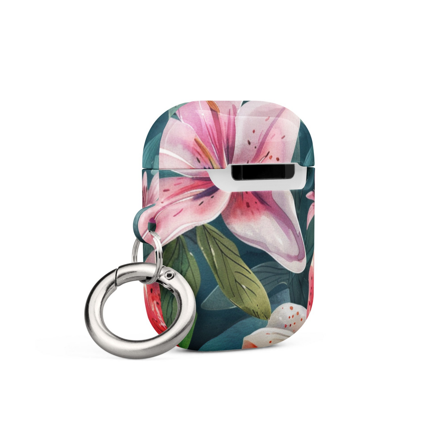 Start2Finish Lily case for AirPods, a floral-patterned protective cover for wireless earbuds, shown on a white background.