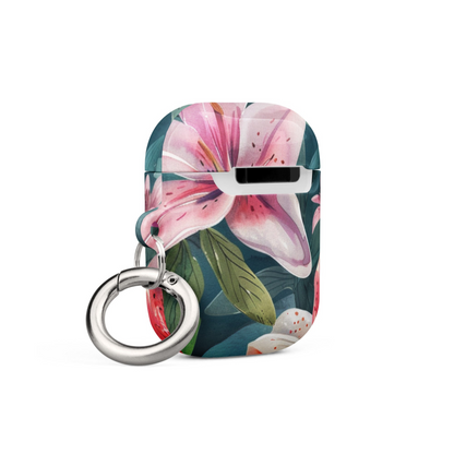 Start2Finish Lily case for AirPods, a floral-patterned protective cover for wireless earbuds, shown on a white background.