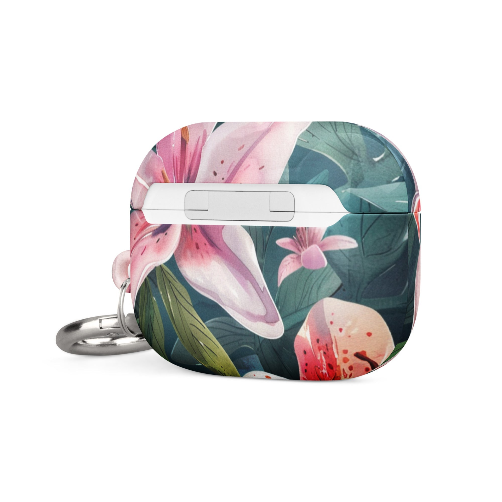 Start2Finish Lily Case for AirPods in floral design, soft silicone exterior, protects and adds style to your wireless earbuds.