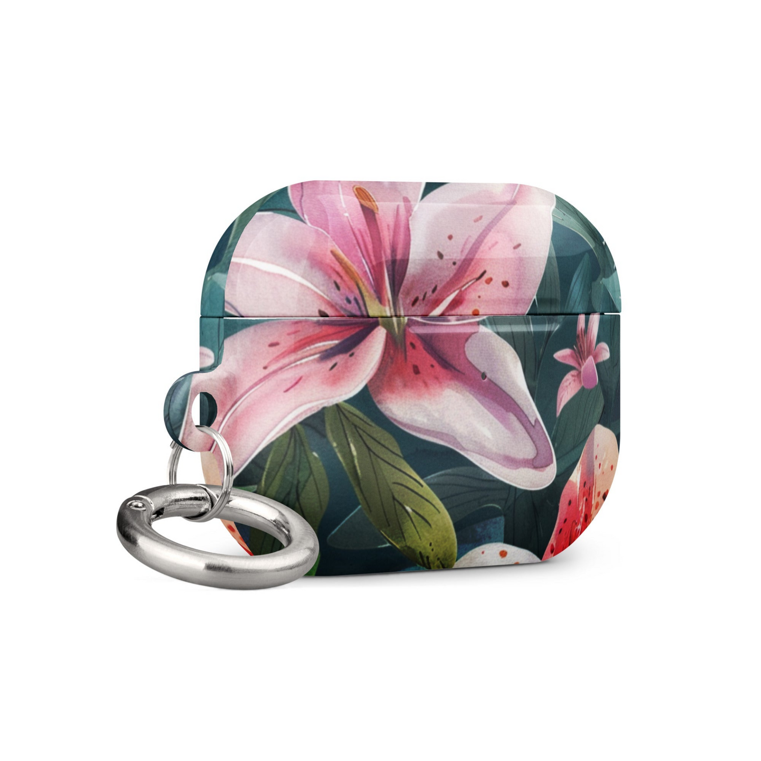 Start2Finish Lily Case for AirPods, stylish electronics accessory with floral design, shown on a white background.