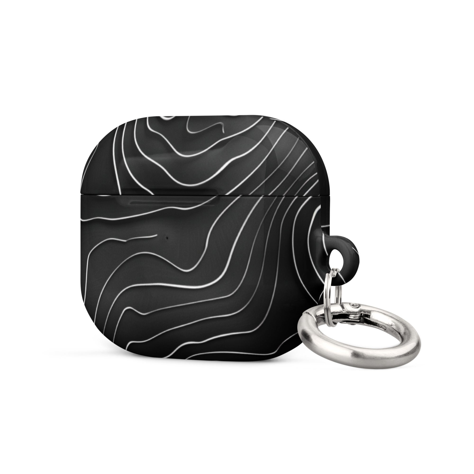 Start2Finish topographic pattern case for AirPods, durable electronics cover with intricate contour design and secure fit.