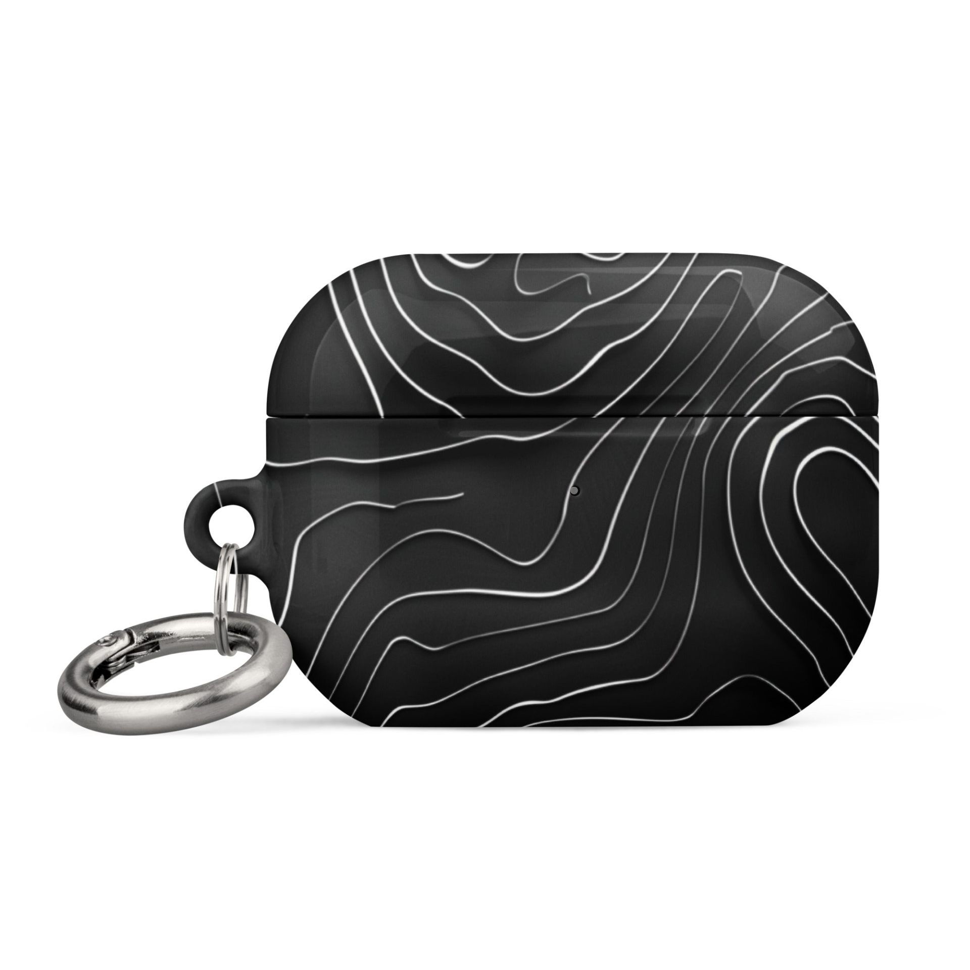 Start2Finish topographic pattern case for AirPods with textured design, protecting and decorating wireless earbuds.