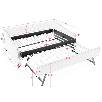 Solid wood and metal bed frame by Start2Finish, featuring a sturdy design suitable for bedroom and guest room furnishings.