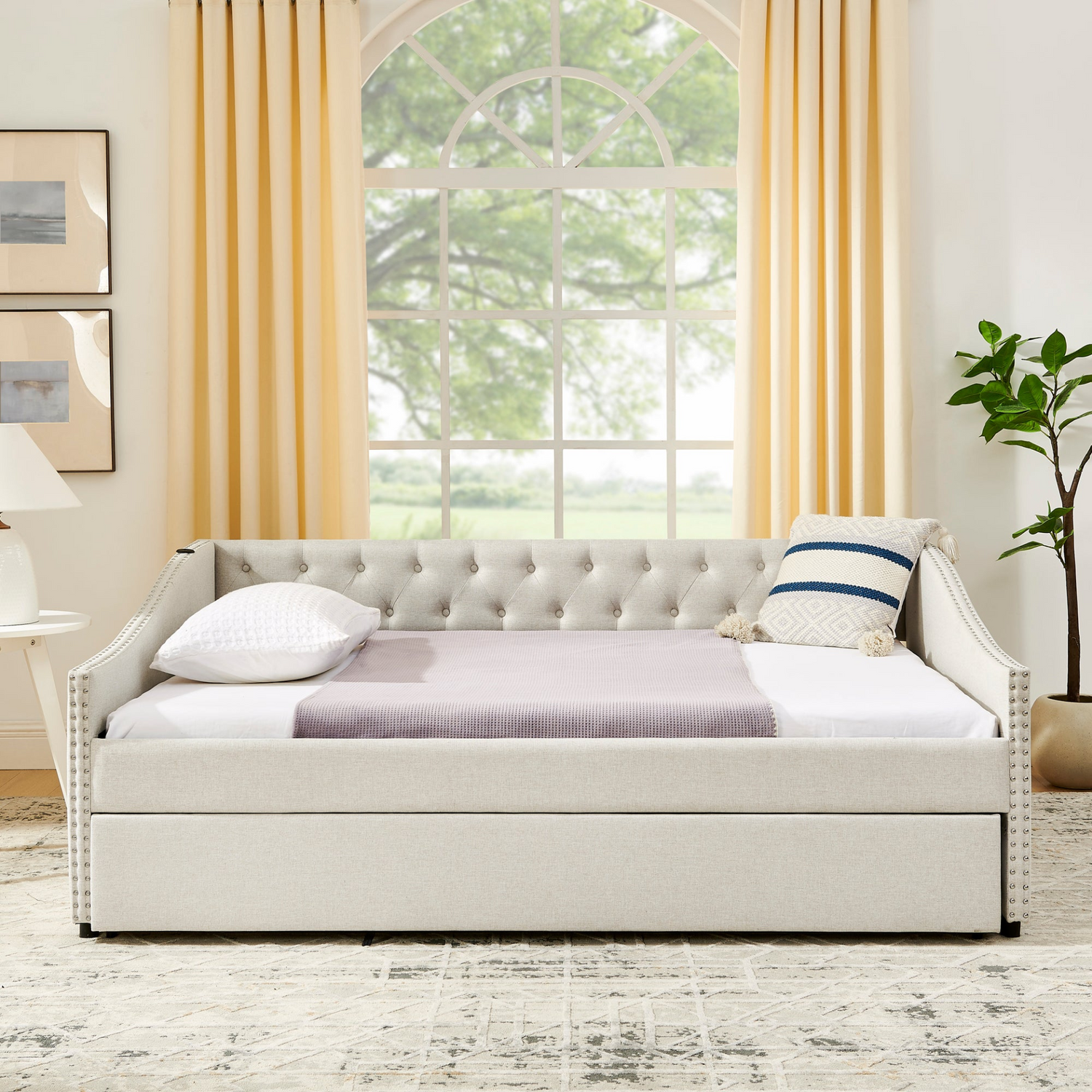 Solid wood and metal bed frame by Start2Finish, sturdy bedroom and guest room furniture with a classic design.