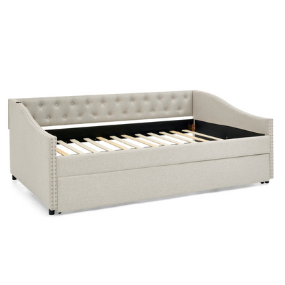 Solid wood and metal bed frame from Start2Finish, perfect for bedroom or guest room furnishing, with a sturdy, modern design.
