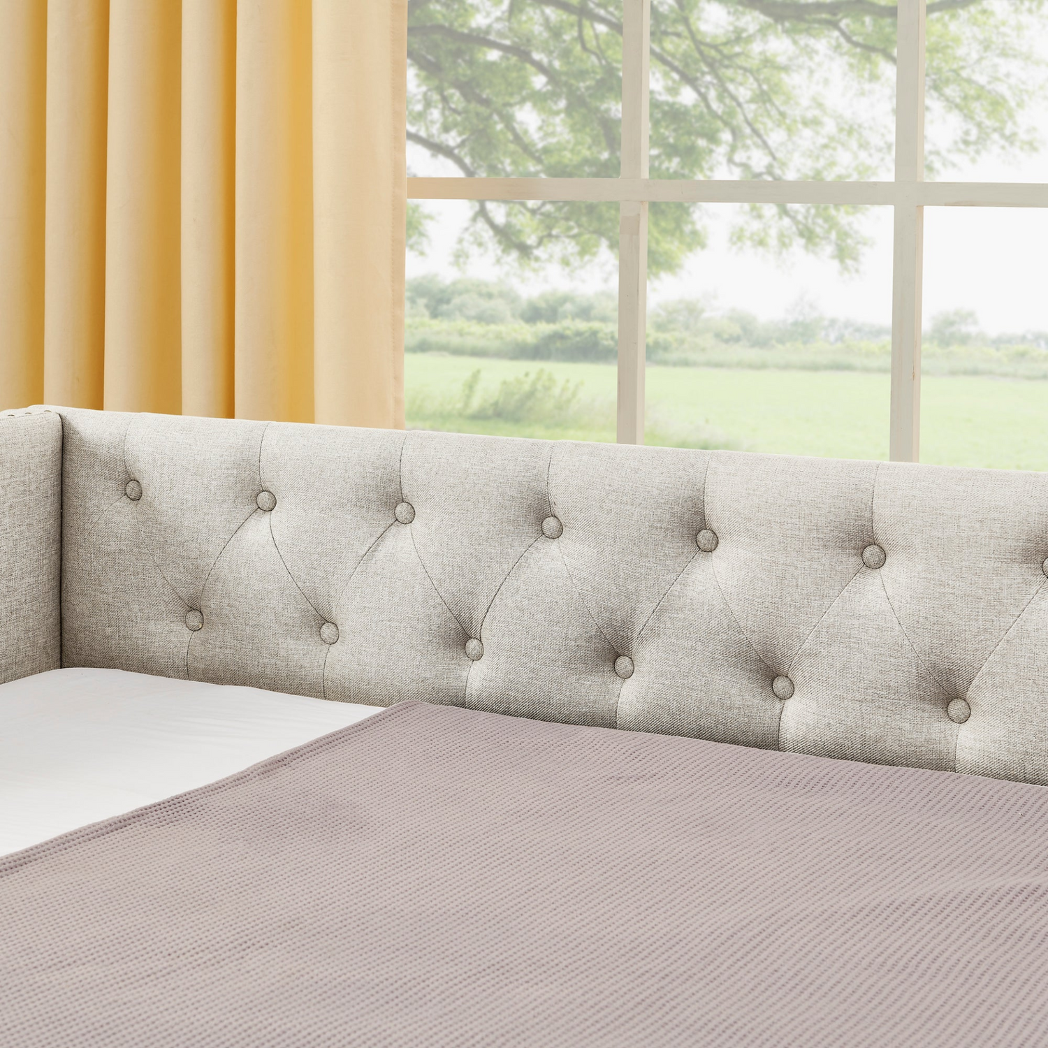 Solid wood and metal bed frame by Start2Finish, showcasing a sturdy, modern design suitable for bedroom and guest room furnishings.