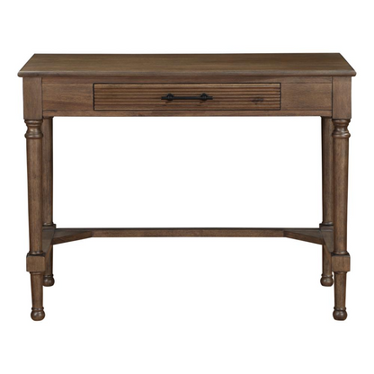 Start2Finish Beacon 40-inch writing desk with wooden surface and sleek legs, ideal for home or office workspace.