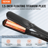 Start2Finish VEVOR 1.5-inch titanium hair straightener with LCD display, infrared technology, and adjustable temperature for salon-quality styling.