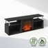 Start2Finish electric fireplace corner TV stand with storage for up to 70-inch TVs, featuring a modern entertainment center design.