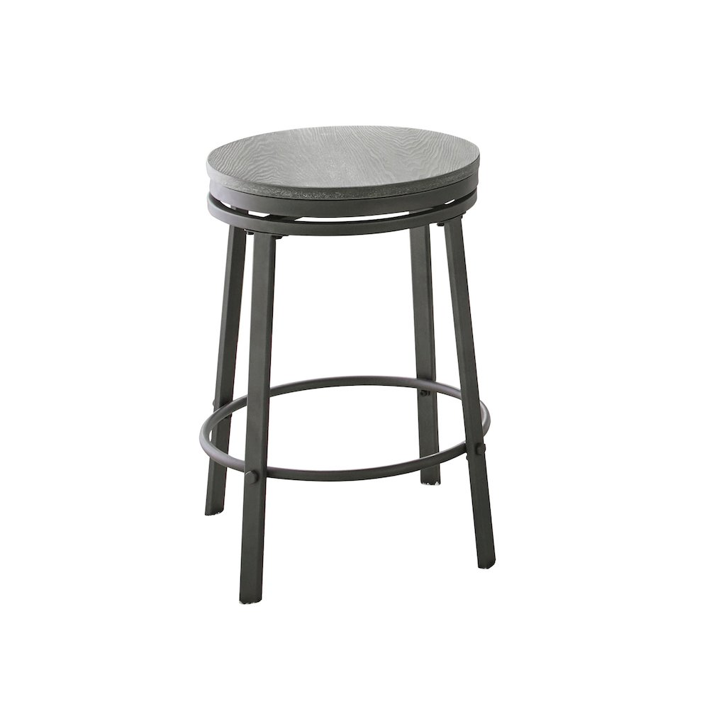 Start2Finish Portland swivel counter stool with wooden seat and metal frame, suitable for kitchen or bar seating.